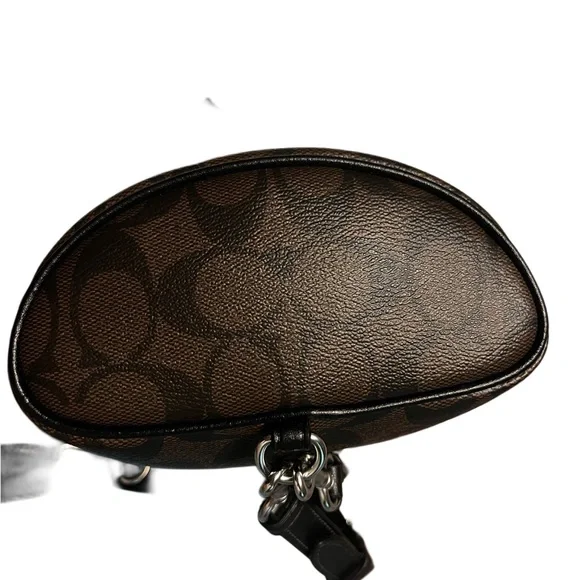 Coach Black Backpack with Signature Design and Drawstring Closure - Picture 9 of 11